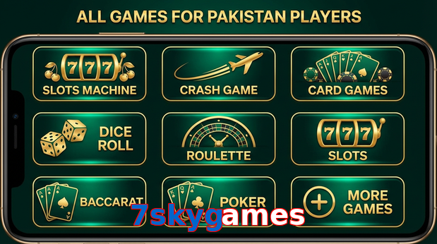 Main screen of 7Skygames games page for PK players